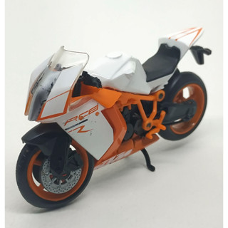 โมเดลมาจอเร็ต Majorette KTM 1190 RC8 R สีขาว/ส้ม ขนาด 1/24 ยาว 8 cm มือสอง #002