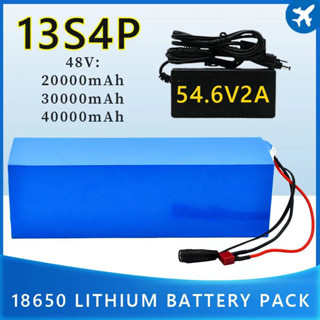 🔥🔋ต้นฉบับ 13S3P 48V 30Ah 1000W 18650 ชุดแบตเตอรี่ 54.6V E-Bike Electric Scooter 25A Discharge พร้อม BMS+Charger