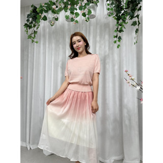 PALETTE PLEATED TWO-TONES SKIRT