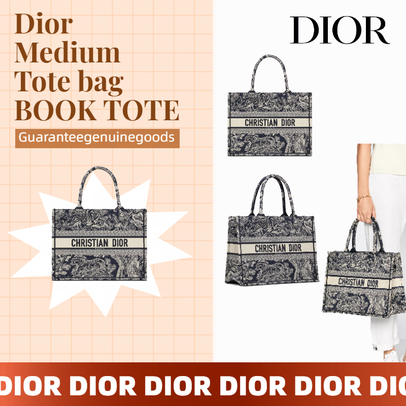 กระเป๋า Dior Tote bag  BOOK TOTE Medium size