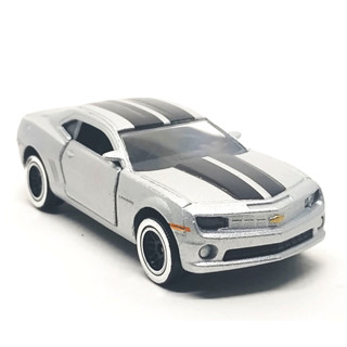 รถเหล็กมาจอเร็ต Majorette Chevrolet Camaro - สีเงินคาดดำ ขนาด 1/64 ยาว 8 cm มือสอง #001