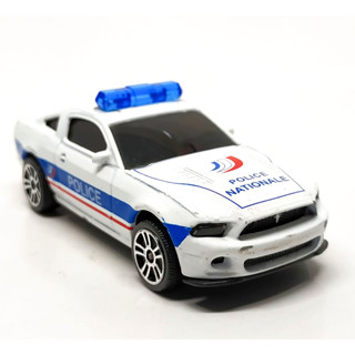 รถเหล็กมาจอเร็ต Majorette Ford Mustang - France Police สีขาว ขนาด 1/64 ยาว 8 cm มือสอง #001