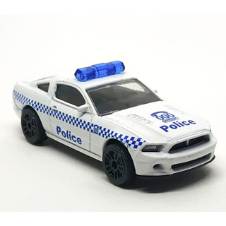 รถเหล็กมาจอเร็ต Majorette Ford Mustang - Police 000 สีขาว ขนาด 1/64 ยาว 8 cm มือสอง #002