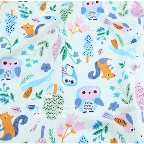 ผ้าคอตตอน 100% ทอทวิล ผ้าเมตร พิมพ์ลายดอกไม้ หน้ากว้าง 160 เซนติเมตร หรือ 63นิ้ว