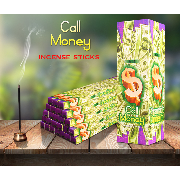 (ของแท้) GR ธูปเรียกเงิน ธูป Call Money 1กล่อง8ดอก ธูปอโรมาอินเดีย กลิ่นหอมชัด