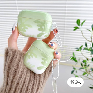 (ใส่ได้แค่ของแท้) เคสแอร์พอด เคสแอร์พอต ☘️แอร์พอดลายใบไม้ mint green