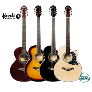 Kazuki KZ-39C Acoustic Guitar KZ39 Series กีต้าร์โปร่ง ขนาด 39 นิ้ว ทรง Auditorium Cutaway | ไม้ Basswood