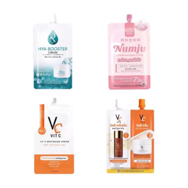 (ราคา1ซอง)ครีมซองรัชชา RATCHA ครีมไฮยา/วิตซีVC/นัมจู/ดราก้อนบลัด/ครีมใบบัวบกCica