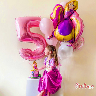 ลูกโป่งตัวเลข สีชมพู ขนาด 40 นิ้ว ลูกโป่งฟอยล์ตัวเลข