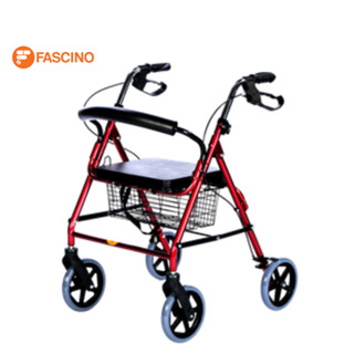 Rollator รถเข็นหัดเดินล้อ 8 นิ้ว ทำจากอลูมิเนียม รองรับน้ำหนักได้ 100 กก.