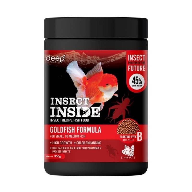 🍎Deep Insect Inside🍎อาหารปลาทองสูตรเร่งโต&เร่งสีโปรตีนคุณภาพจากจิ้งหรีด