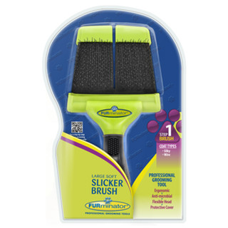 FURminator Slicker Large Soft หวีสลิกเกอร์ ตกแต่งขนสำหรับสุนัข รุ่นซี่นิ่ม ขนาดใหญ่