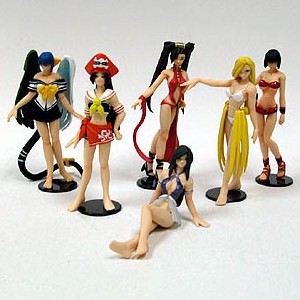 Yujin : SR Guilty Gear X - GGX Gashapon Capsule Swimsuit Bikini Ver. - 6 Trading Figure Set - งานแท้ มือ1 ไม่แกะ