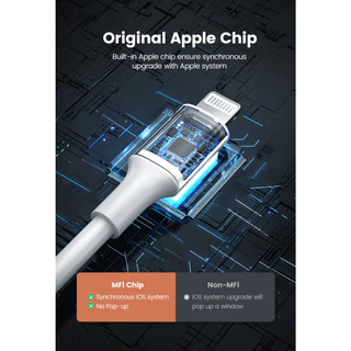 UGREEN รุ่น 20728 สายชาร์จไอโฟน 2.4A MFI Lightning to USB 2.0 สายยาว 1 เมตร