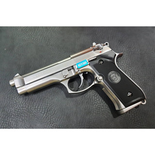 BB Gun รุ่น M92  สไลด์เหล็ก  สีเงิน งานใต้หวันแท้ WE