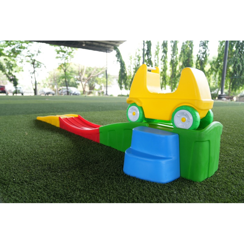 📍ถูกที่สุด📍รางรถสไลด์ slide roller coaster up &down พร้อมรถขาไถ ประกอบง่าย พลาสติกเเข็งเเรง ทนทาน ปลอดภัย
