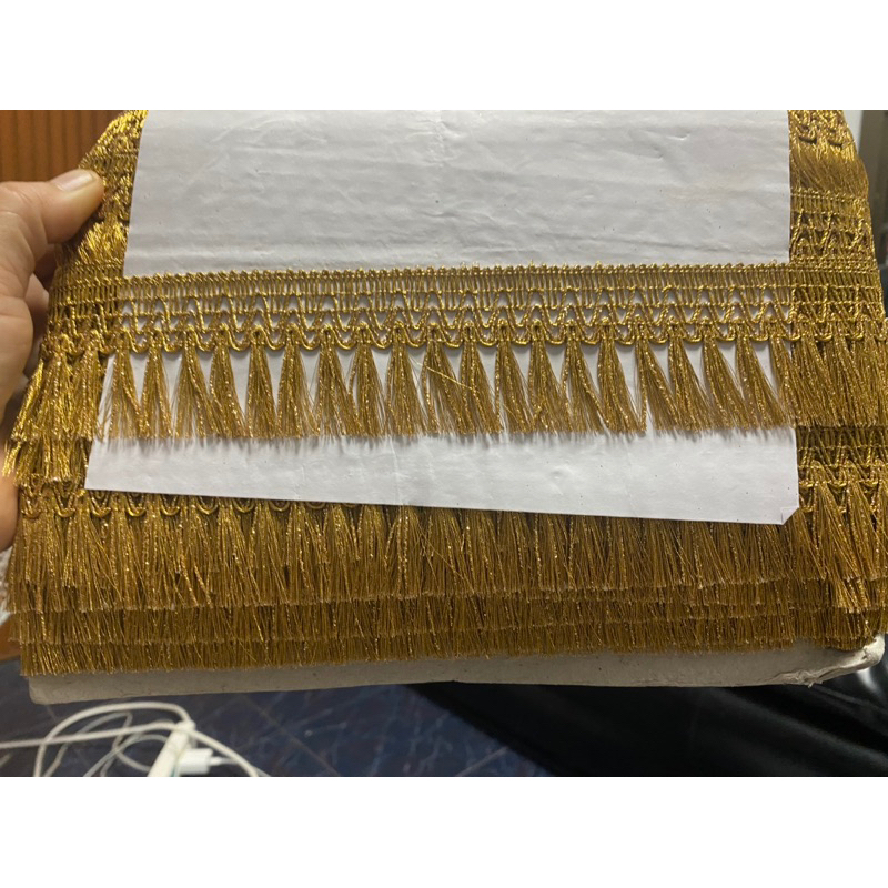 ยกพับ18หลา เทปทองตกแต่ง ลูกไม้ชายครุย - รูปที่ 5