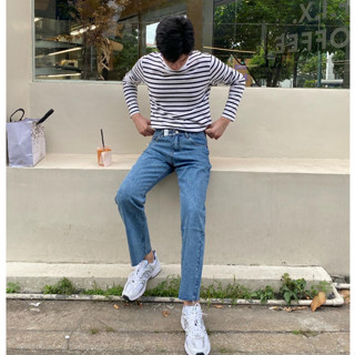 กางเกงยีนส์ผู้ชาย ขาเต่อสไตล์เกาหลี สีเข้ม สีอ่อน รุ่นMaple jeans