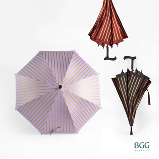 BGG Walking Stick Walking Umbrella ร่มยาวไม้เท้า อัตโนมัติเปิด กันแดด กันยูวี 100% กันฝน (WA1031)