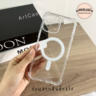 เคสใสกันมุม เคสแม่เหล็ก ขอบนิ่มหลังใส สำหรับไอโฟน รุ่น14 14Pro 14Promax 13 13Pro 13Promax 12 12Promax