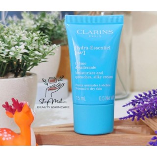 *New สูตรใหม่ ผิวชุ่มชื้นเต่งตึงไม่มัน*Clarins Hydra-Essentiel [HA²] Silky Cream15ml.