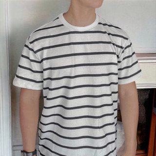 เสื้อคอกลม ไหมถัก รุ่น stripes shirt