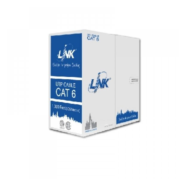 สายแลน LAN CAT6 UTP Cable (305m/Box) LINK US-9116LSZH (US-9116) (600 MHz) ภายในอาคารสายสีขาว ความยาว 305 เมตร