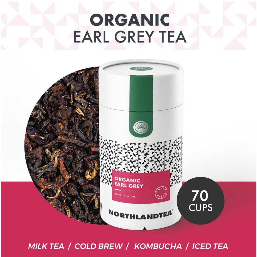 Northlandtea - ชาเอิร์ลเกรย์ ออร์แกนิค 70g - House blend - HOT&ICED TEA / COLD BREW / KOMBUCHA etc.