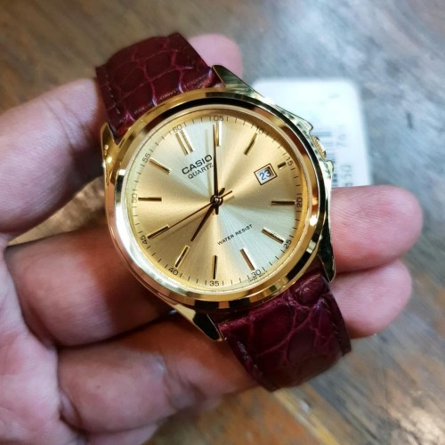 นาฬิกา Casio แท้ รุ่น MTP-1183Q-9A , MTP-1183Q-7A นาฬิกา ผู้ชายสายหนังแท้ สีน้ำตาล ของแท้100%รับประกันสินค้า1 ปี
