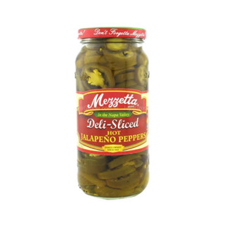 แท้💯 Mezzetta deli-sliced hot jalapino pepper 454g. เมซเซสต้า พริกจาลาปิโน่ หั่น ดอง ในน้ำส้มสายชู จากอิตาลี🇮🇹