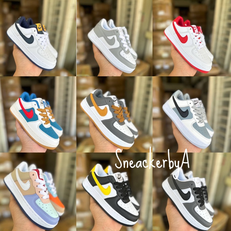 New*รองเท้าผ้าใบเด็กAir Force (ของเด็ก)ไซส์ 25-36(วัดตามความยาวเซ็นติเมตร) รองเท้าผ้าใบเด็กผู้ชาย แล้วก็ผู้หญิง (