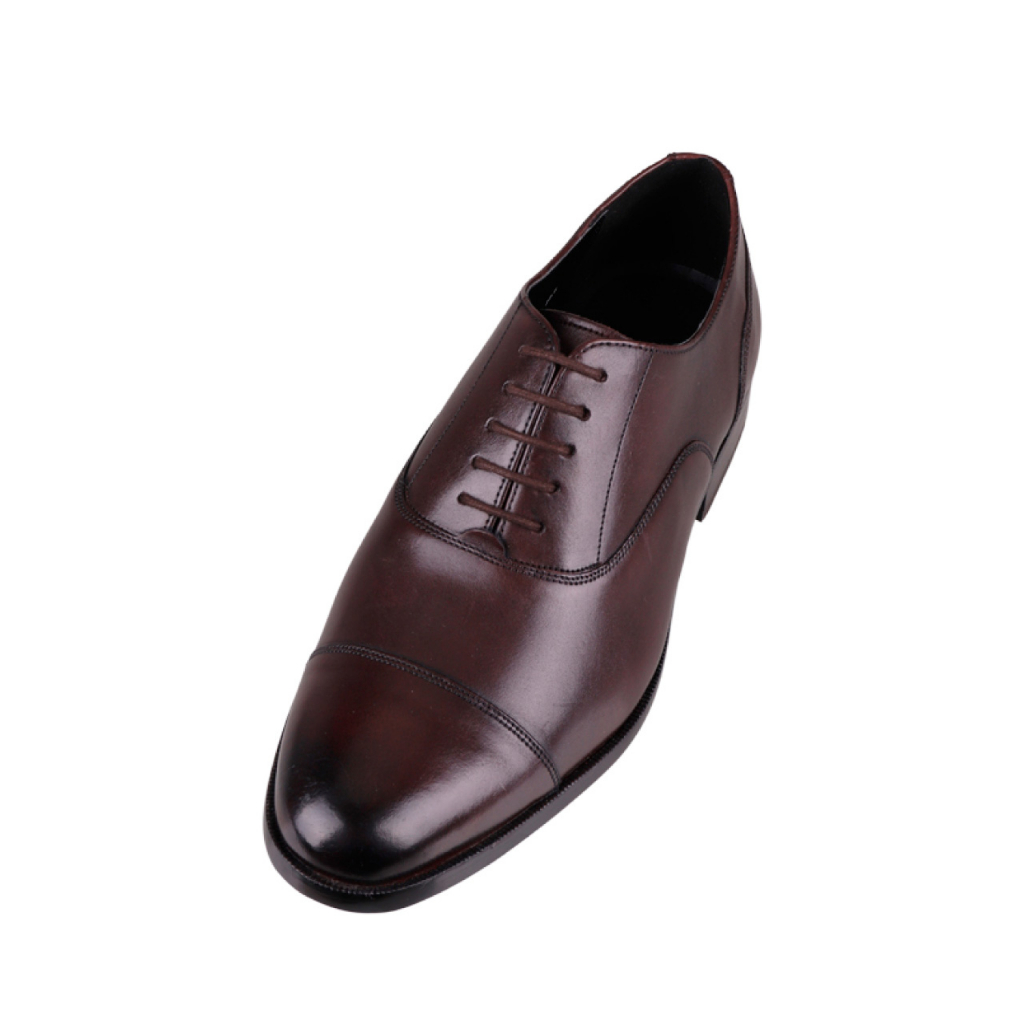 SUIT SELECT Straight Tip Dress Shoes (Dark Brown) รองเท้าหนังน้ำตาล