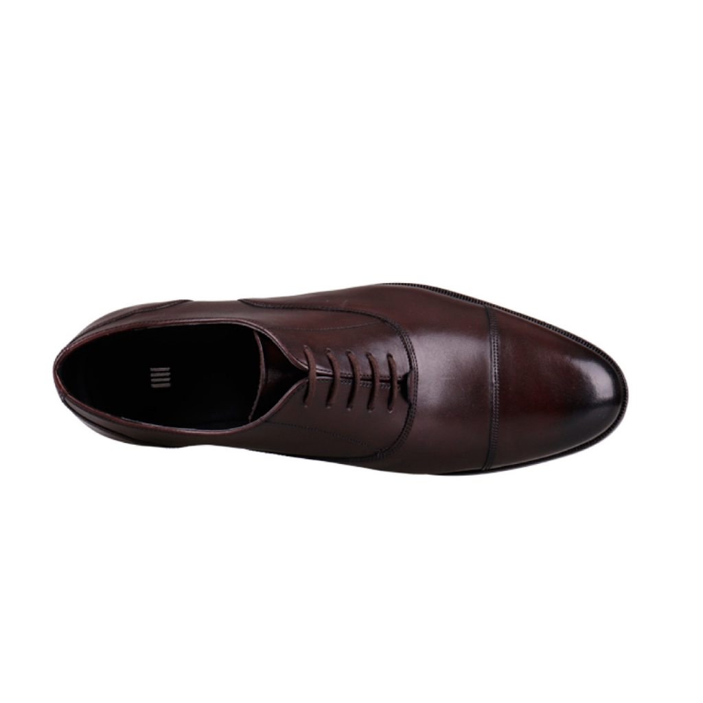 SUIT SELECT Straight Tip Dress Shoes (Dark Brown) รองเท้าหนังน้ำตาล