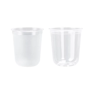 *ยกลัง* 【500ใบ】เเก้วเเคปซูล แก้ว【ทรงU】 90mm 12oz 16oz 22oz พร้อมฝา