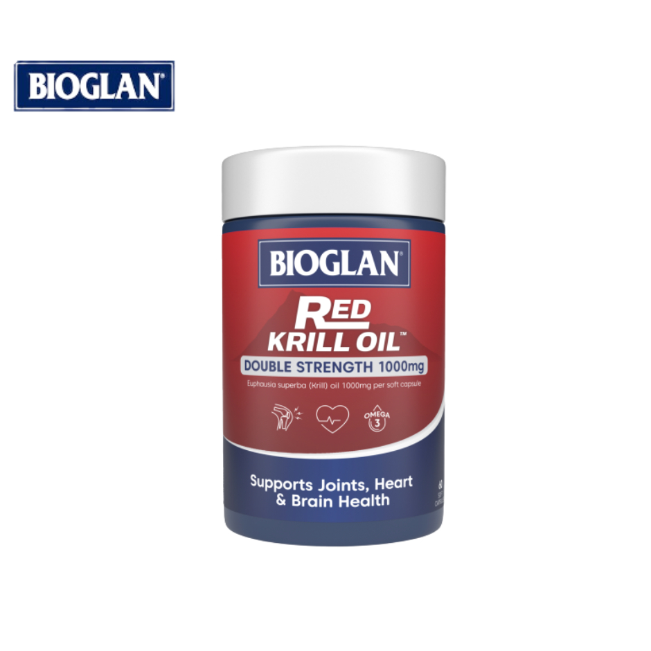 Bioglan red krill oil 1000mgแ 60 soft gel Exp.08/2026 พร้อมส่ง!!