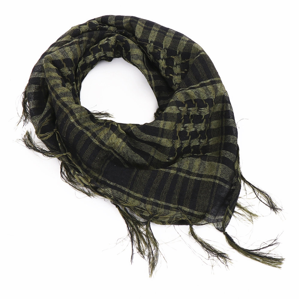 ผ้าพันคอกันลมสำหรับผู้ชายมุสลิม Hijab Shemagh ยุทธวิธีผ้าคลุมไหล่อาหรับ Keffiyeh ผ้าฝ้ายแฟชั่นผ้าพันคอ