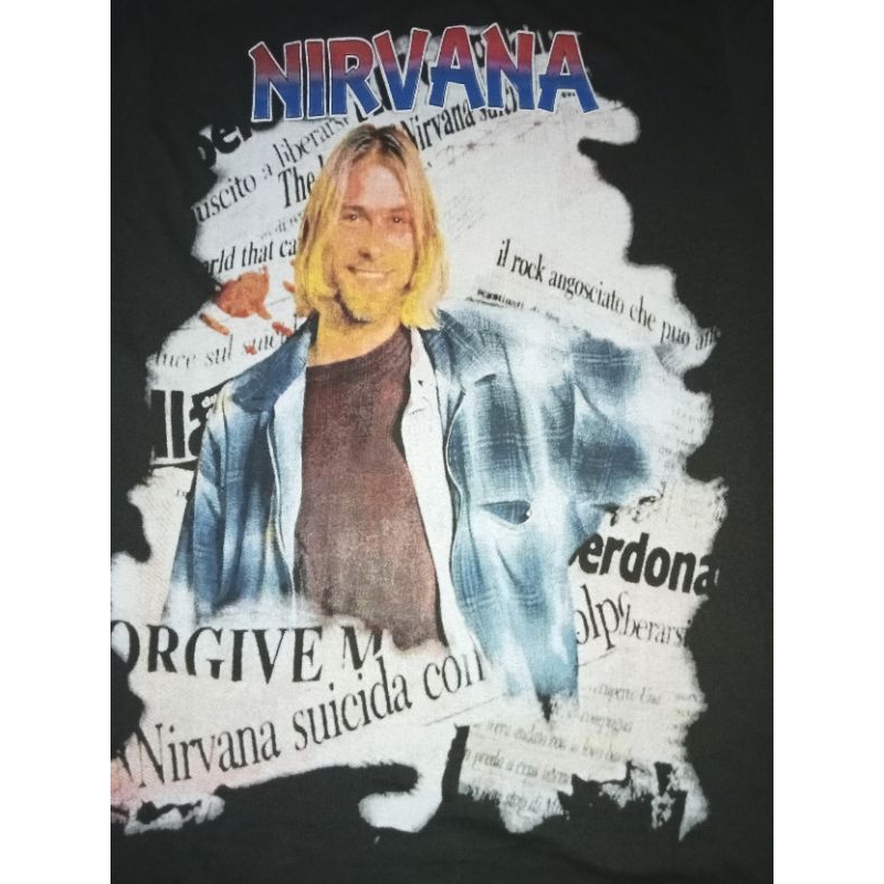 เสื้อยืดลาย Kurt Cobain Bootleg Thai (มือสอง)