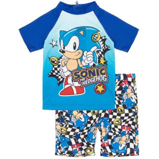 Sonic The Hedgehog Boys 2 Piece Swim Set SPF50  ชุดว่ายน้ำ ไม่ได้มาบ่อยน๊า รุ่นนี้หล่อมากด้วยอ่า