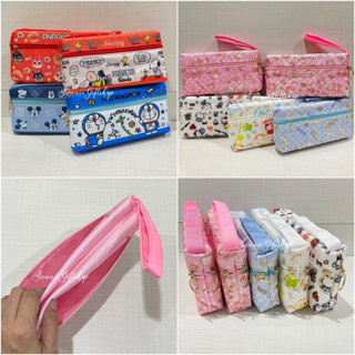 กระเป๋าดินสอ ลายการ์ตูน ผ้าลื่น 20.5x11x4cm