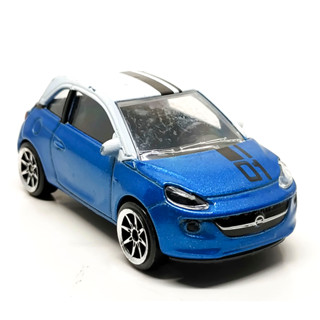 "รถเหล็กมาจอเร็ต Majorette Opel Adam สีเมทัลลิกน้ำเงิน / หลังคาขาว คาดดำ 01 ขนาด 1/64 ยาว 8 cm มือสอง #002