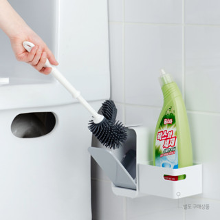 DeHUB Vacuum Pad แปรงขัดห้องน้ำ กล่องเก็บแปรง แปรงซิลิโคน(Vacuum Pad Toilet Brush Holder 90)