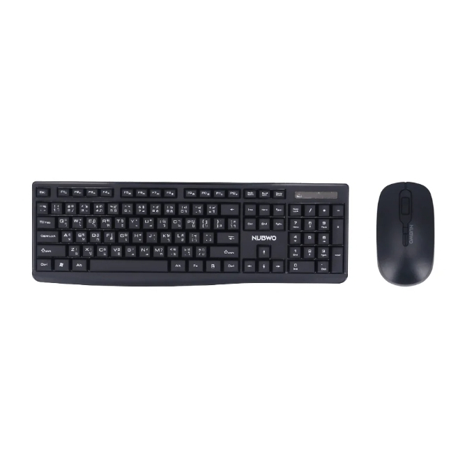 WIRELESS KEYBOARD & MOUSE (คีย์บอร์ดและเมาส์ไร้สาย) NUBWO VIRGO WIRELESS NKM-625 (BLACK)