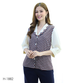 MIKIKO Shirt MI-H1882 โคโม่ จินจีร่า แขนยาว IGPU22-12