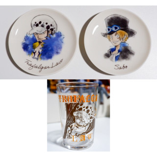 🌟แก้ว / Memorial Plate One Piece ของใช้ วันพีซ Law Sabo