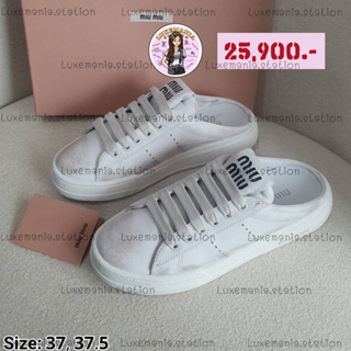 👜: New!! Miu Miu Bleached Leather Sneakers‼️ก่อนกดสั่งรบกวนทักมาเช็คสต๊อคก่อนนะคะ‼️