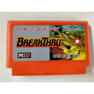 ตลับเกม FC ตลับ IC เกม BreakThru หรือ ตลุยป่าเขามหาปลัย ตัวไม่จำกัด อาวุธ 3 ทาง นถกระโดดได้