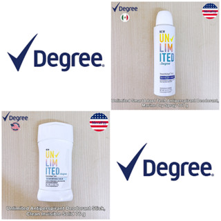 Degree® Unlimited SmartAdapt Tech Antiperspirant Deodorant Dry Spray or Stick ดีกรี สเปรย์ระงับกลิ่นกาย โรลออนสติ้ก