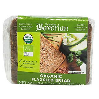 จีเนียน บาวาเรียน ขนมปังออแกนิคเฟลคซีด 500 กรัม - Organic Flaxseed Bread 500g Genuine Bavarian brand