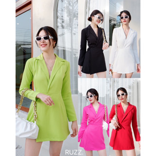 Lana blazer dress เดรสสูทแขนยาวผูกเอว สูทสั้นใส่ทำงาน #ruzz