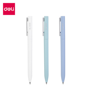 ปากกาเจลลูกลื่น ปากกาหมึกสีดำ ปากกาเจล ปากกาจดสรุป ปากกา คละสี 6แท่ง หัวปากกา 0.5mm ด้ามจับนุ่ม หมึกดำ คมชัด Officeme